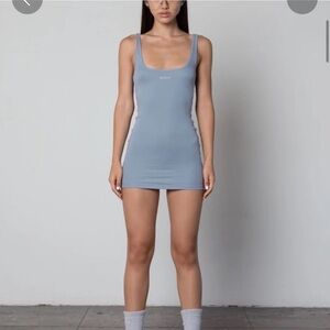 Prix workshop blue mini bodycon tank dress